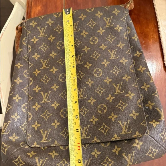 Louis Vuitton Monogram Tan and Brown Messenger Bag